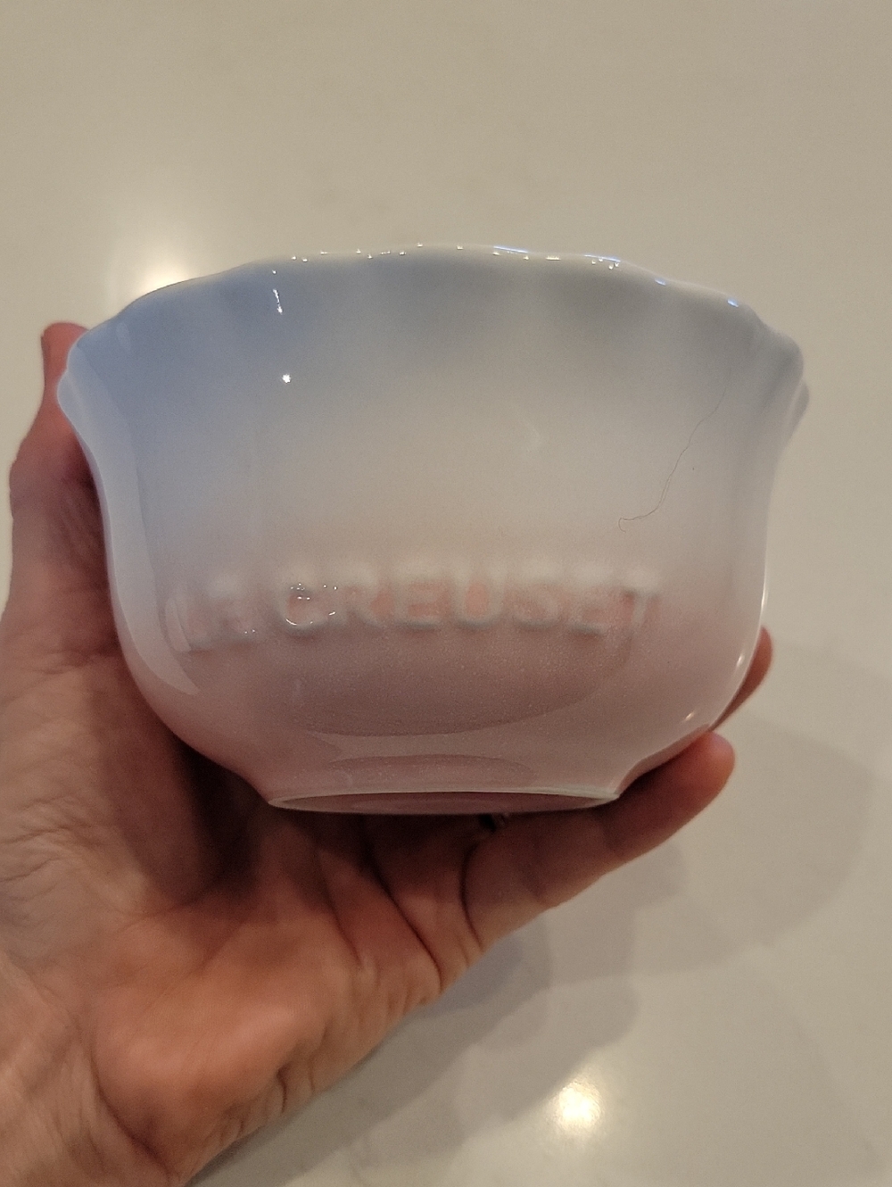 Le Creuset Ombre Chiffon Pink Frill Bowl